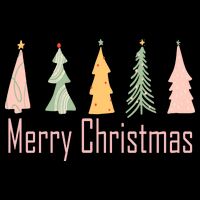 Merry Christmas Trees Cute Holiday Womens Tank Top