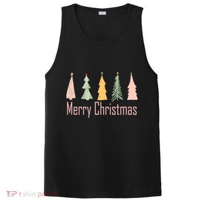 Merry Christmas Trees Cute Holiday PosiCharge Competitor Tank