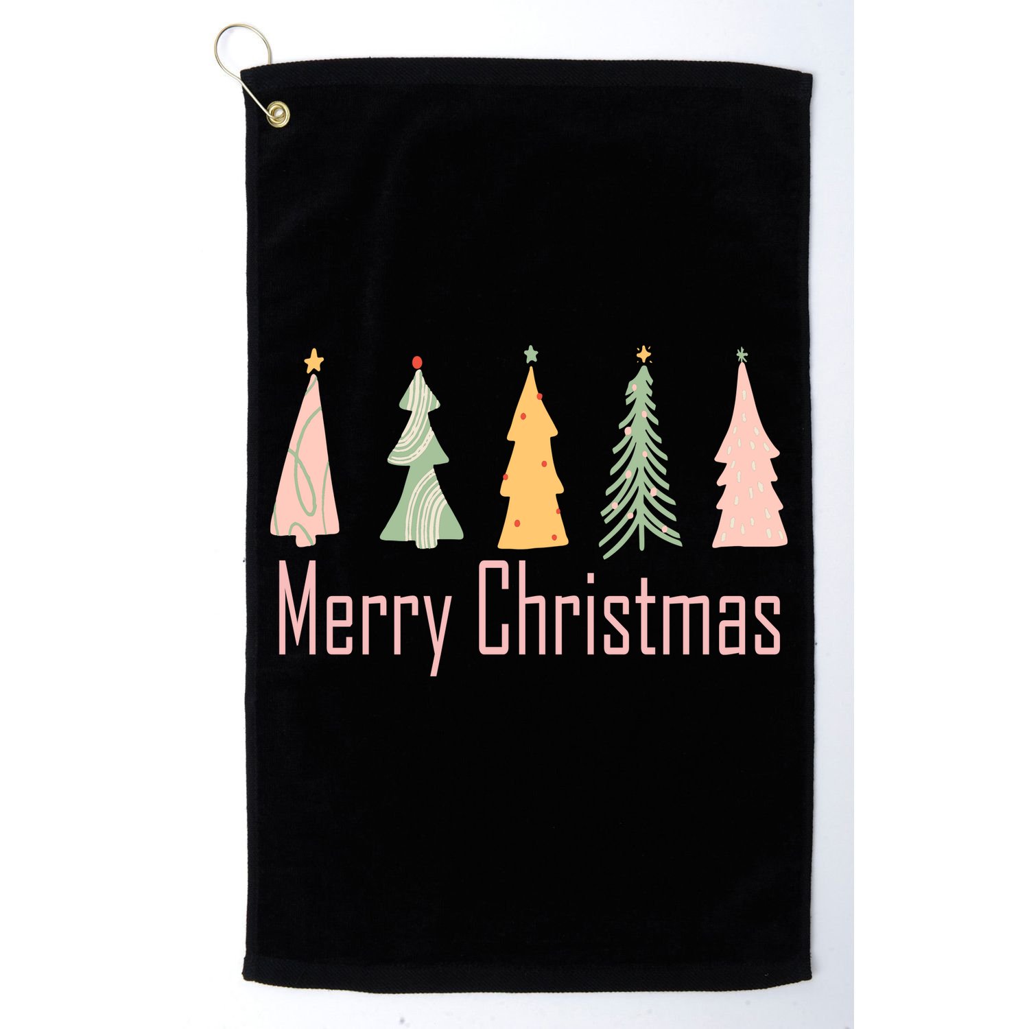 Merry Christmas Trees Cute Holiday Golf Towel