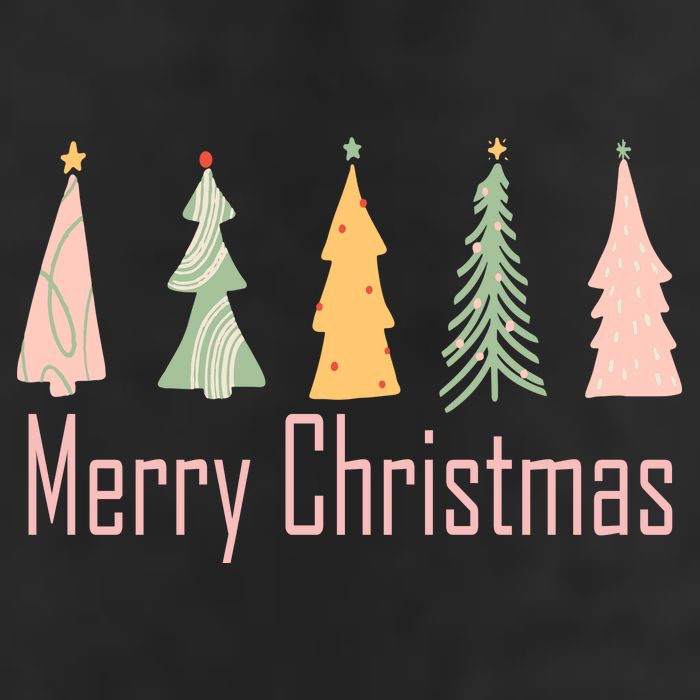 Merry Christmas Trees Cute Holiday Golf Towel