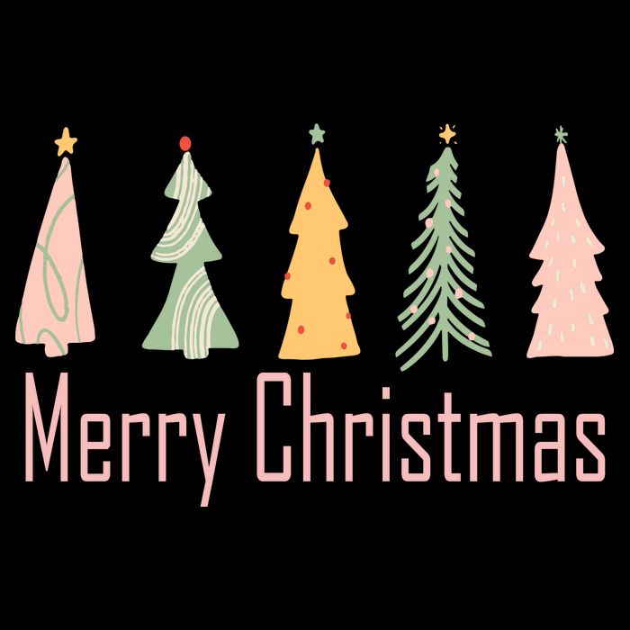Merry Christmas Trees Cute Holiday Kids Sweatshirt