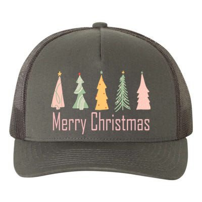 Merry Christmas Trees Cute Holiday Yupoong Adult 5-Panel Trucker Hat