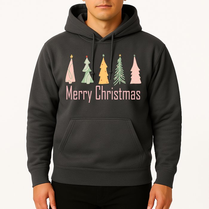 Merry Christmas Trees Cute Holiday Hoodie
