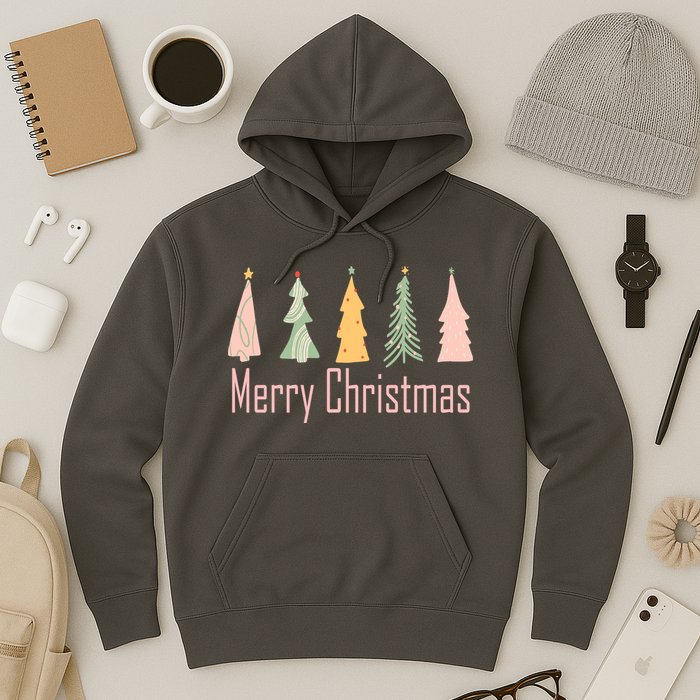 Merry Christmas Trees Cute Holiday Hoodie