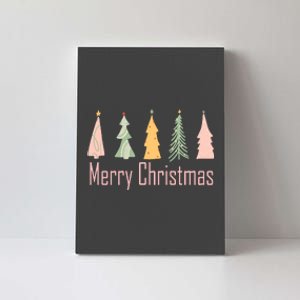 Merry Christmas Trees Cute Holiday Canvas