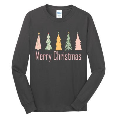 Merry Christmas Trees Cute Holiday Tall Long Sleeve T-Shirt