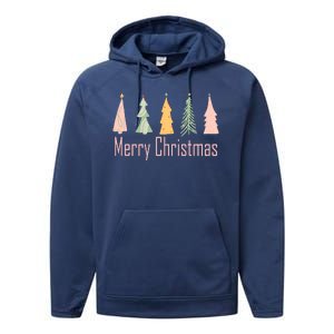 Merry Christmas Trees Cute Holiday Performance Fleece Hoodie