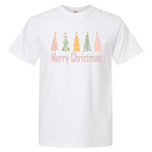 Merry Christmas Trees Cute Holiday Garment-Dyed Heavyweight T-Shirt