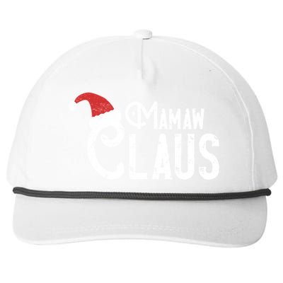 Mamaw Claus Traditional Santa Matching Family Christmas Cool Gift Snapback Five-Panel Rope Hat