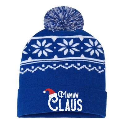 Mamaw Claus Traditional Santa Matching Family Christmas Cool Gift USA-Made Snowflake Beanie