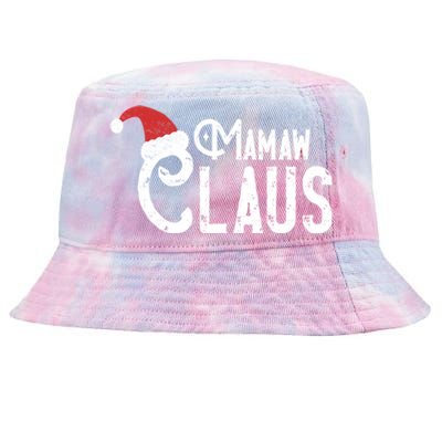 Mamaw Claus Traditional Santa Matching Family Christmas Cool Gift Tie-Dyed Bucket Hat