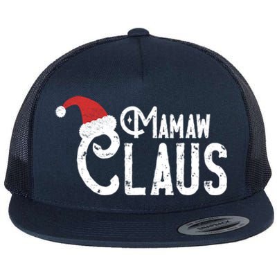 Mamaw Claus Traditional Santa Matching Family Christmas Cool Gift Flat Bill Trucker Hat