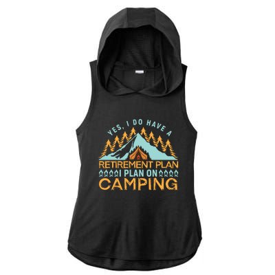 Mountain Camping T Ladies PosiCharge Tri-Blend Wicking Draft Hoodie Tank