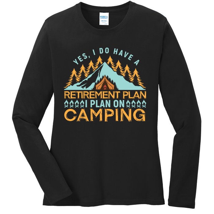 Mountain Camping T Ladies Long Sleeve Shirt