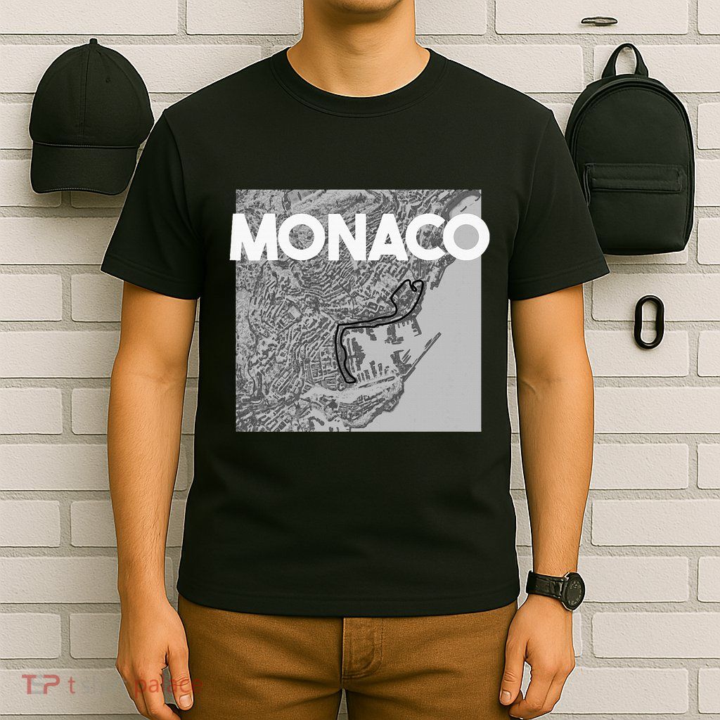 Monaco Circuit Track Layout T-Shirt