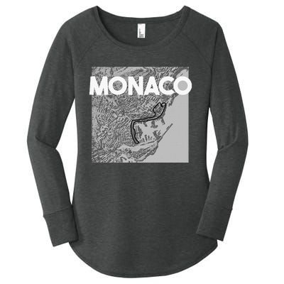 Monaco Circuit Track Layout Women's Perfect Tri Tunic Long Sleeve Shirt