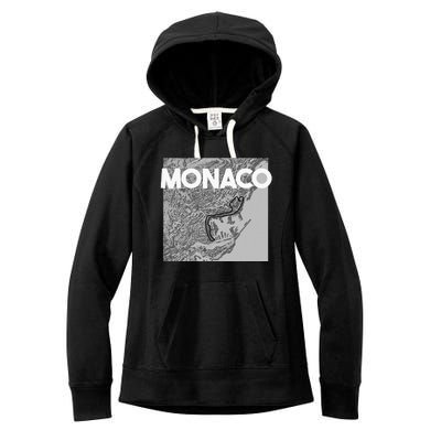 Monaco Circuit Track Layout Women's Fleece Hoodie