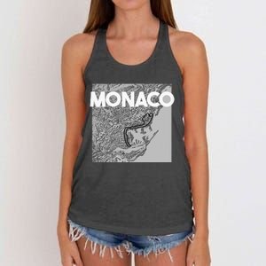 Monaco Circuit Track Layout Women's Knotted Racerback Tank