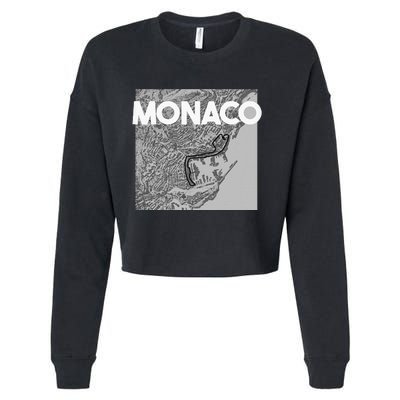 Monaco Circuit Track Layout Cropped Pullover Crew