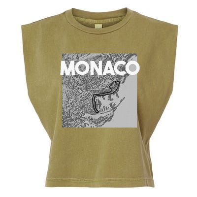 Monaco Circuit Track Layout Garment-Dyed Women's Muscle Tee