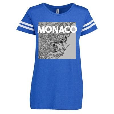 Monaco Circuit Track Layout Enza Ladies Jersey Football T-Shirt