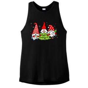 Merry Christmas Tree Red Buffalo Plaid Xmas Matching Couples Ladies PosiCharge Tri-Blend Wicking Tank