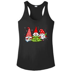 Merry Christmas Tree Red Buffalo Plaid Xmas Matching Couples Ladies PosiCharge Competitor Racerback Tank