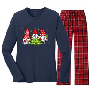 Merry Christmas Tree Red Buffalo Plaid Xmas Matching Couples Women's Long Sleeve Flannel Pajama Set 