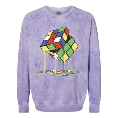 Magic Cube Toy Melting Colorblast Crewneck Sweatshirt