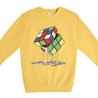 Magic Cube Toy Melting Premium Crewneck Sweatshirt