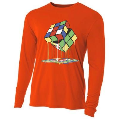 Magic Cube Toy Melting Cooling Performance Long Sleeve Crew