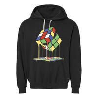 Magic Cube Toy Melting Garment-Dyed Fleece Hoodie