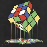 Magic Cube Toy Melting Crop Fleece Hoodie