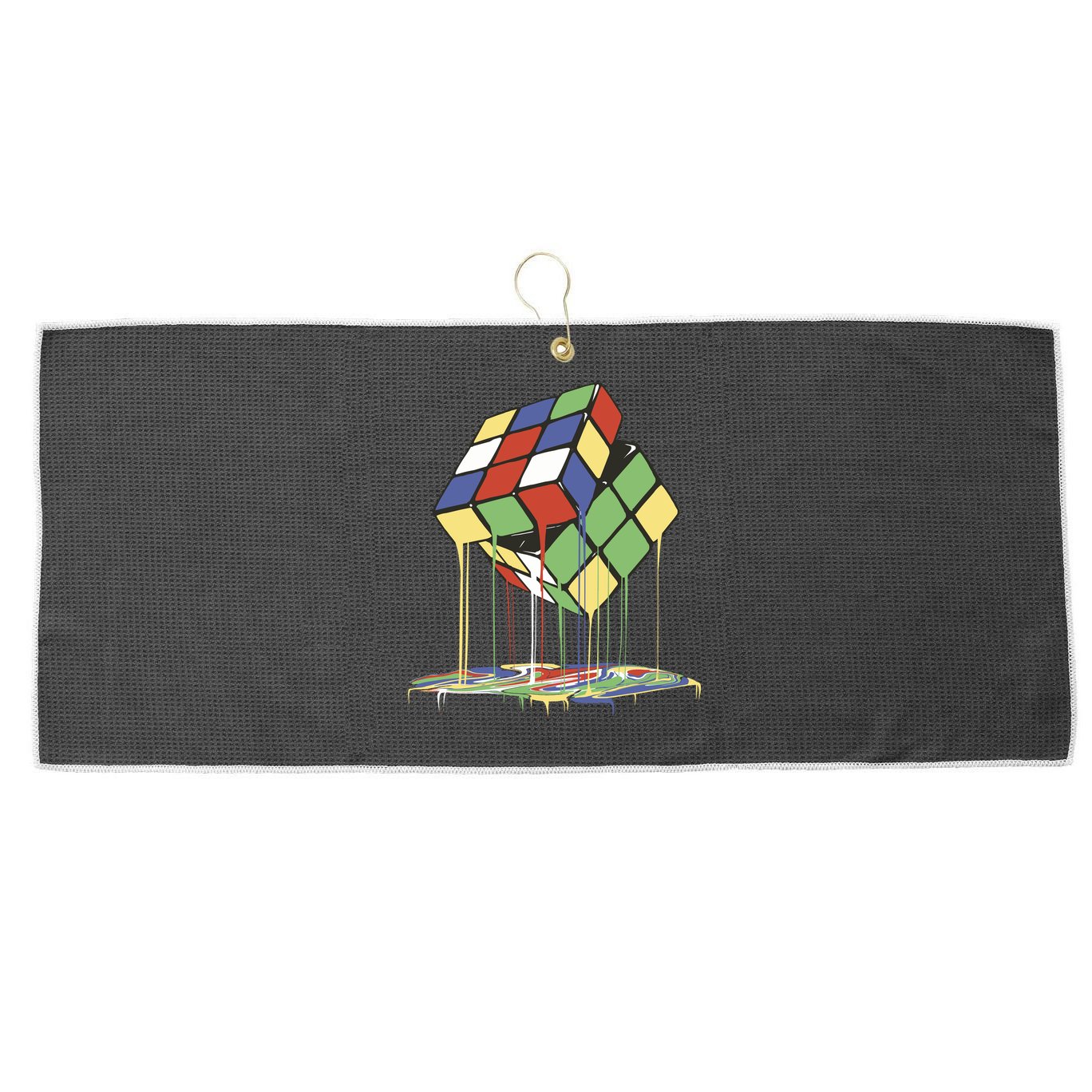 Magic Cube Toy Melting Large Microfiber Waffle Golf Towel