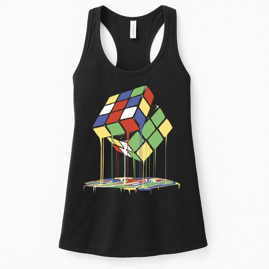 Magic Cube Toy Melting Womens Tank Top