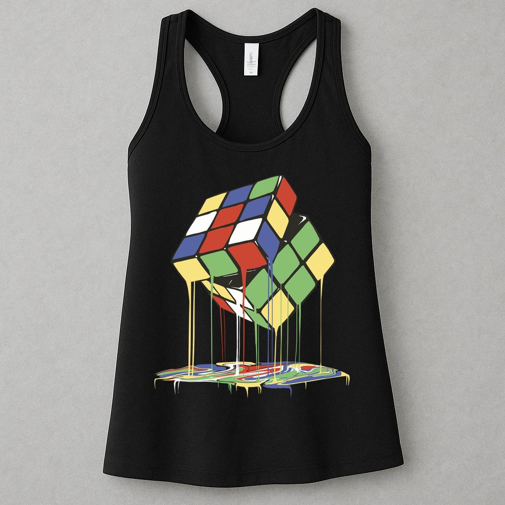 Magic Cube Toy Melting Womens Tank Top