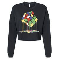 Magic Cube Toy Melting Cropped Pullover Crew