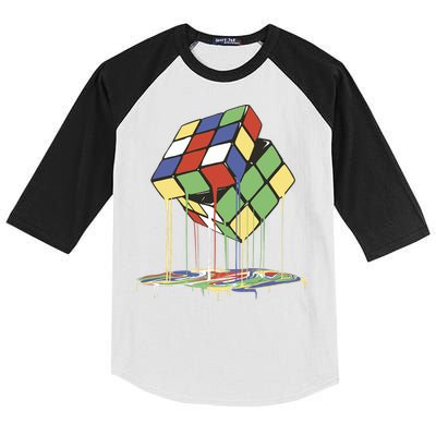 Magic Cube Toy Melting Kids Colorblock Raglan Jersey
