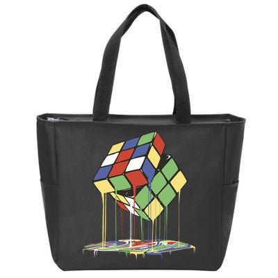 Magic Cube Toy Melting Zip Tote Bag