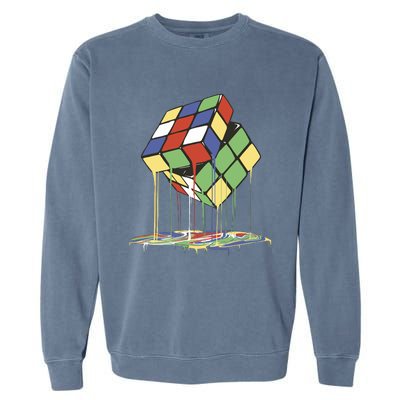 Magic Cube Toy Melting Garment-Dyed Sweatshirt