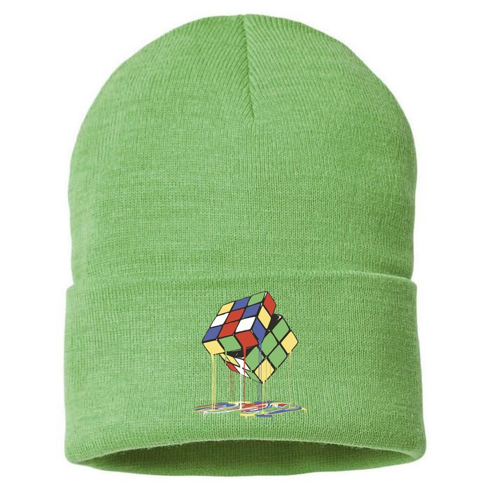 Magic Cube Toy Melting Sustainable Knit Beanie