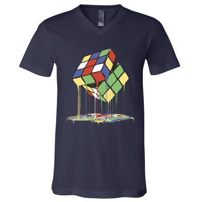 Magic Cube Toy Melting V-Neck T-Shirt