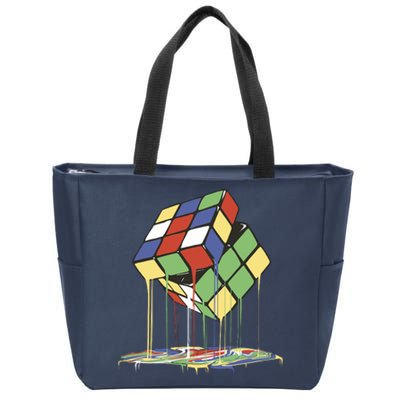 Magic Cube Toy Melting Zip Tote Bag