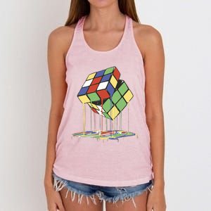 Magic Cube Toy Melting Women's Knotted Racerback Tank