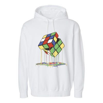 Magic Cube Toy Melting Garment-Dyed Fleece Hoodie