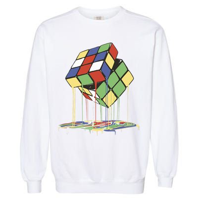 Magic Cube Toy Melting Garment-Dyed Sweatshirt