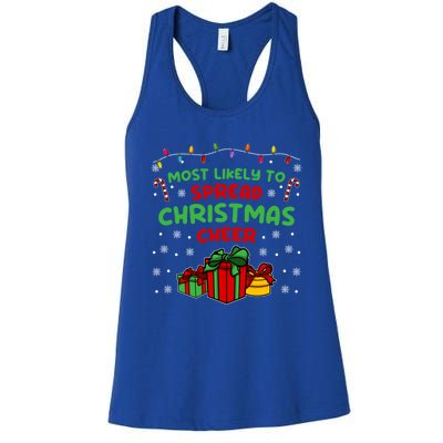 Merry Christmas Tree Cakes Reindeer Funny Quote Saying Great Gift Women's Racerback Tank