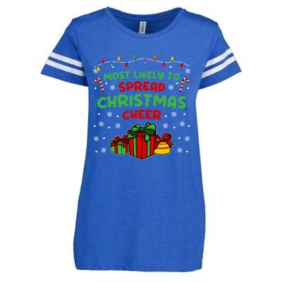 Merry Christmas Tree Cakes Reindeer Funny Quote Saying Great Gift Enza Ladies Jersey Football T-Shirt