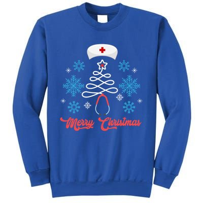 Merry Christmas Tree Stethoscope Nurse Funny Cute Nursing Gift Sweatshirt