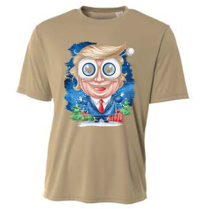 Merry Christmas Trump Cooling Performance Crew T-Shirt